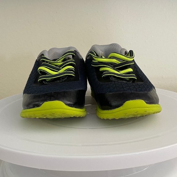 OshKosh B'gosh Toddler Sneakers Shoes Size 8 Navy Blue and Neon Green - Picture 6 of 12